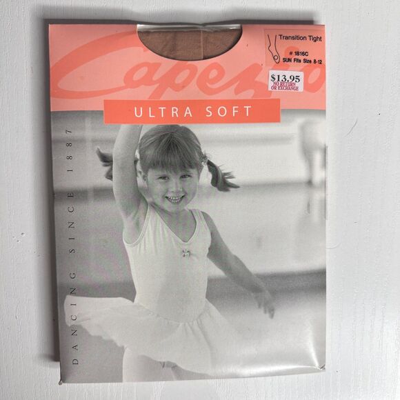 Capezio Ultra Soft Transition Tights Child Size 8-12 Suntan Ballet Dancewear - Picture 1 of 2